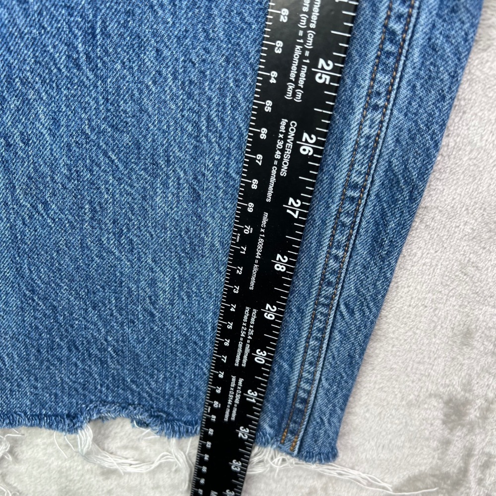 Abercrombie & Fitch Low Rise Ultra Loose Jeans Women 30 Long Medium Wash Raw Hem - Picture 7 of 14
